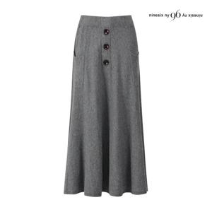 나인식스뉴욕  버튼 디테일 포켓 니트 러플 스커트 (NP9SK003M0)