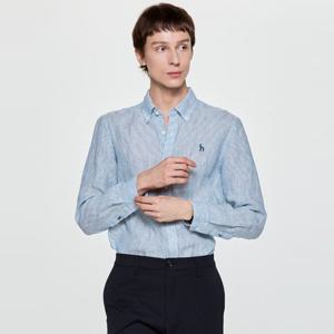 헤지스  25FW  남성 스트라이프 린넨 긴팔캐주얼셔츠 HZSH5C105T2