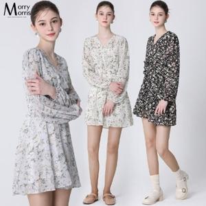 [더블유쇼핑][모리모리스(Morry Morris)] 벨르 쉬폰 플라워 원피