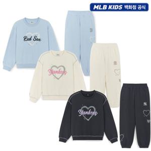 [MLB키즈] JD 스트릿 하트 아트웍 여아 맨투맨세트 7FS2H0356 -2