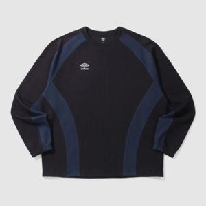 엄브로긴팔티 CQK UP321SFS92-BLK 액티브 볼드라인 맨투맨 BLACK