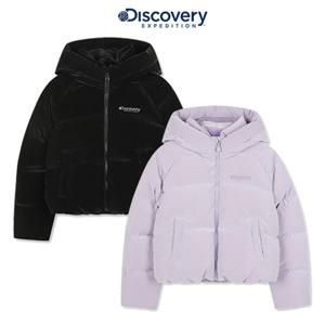 [디스커버리키즈US] (DKDJ55056) 여아 엘리아 벨벳 다운 숏패딩