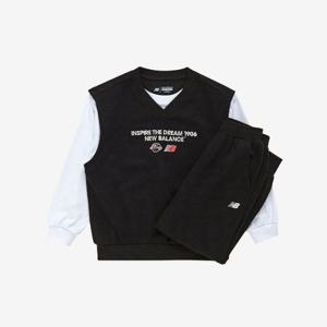 뉴발란스키즈트레이닝세트 HQK NK9YF1105U-19 브이넥 페이크 레이어드 2PCS 셋업