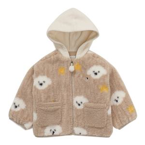 (HP블루독베이비25년FW BR)도기패턴FUR점퍼 245C1411301