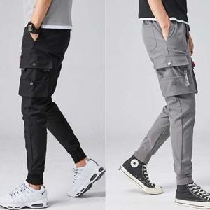 남자 면바지 허리밴딩 팬츠 봄 여름 카고 면바지 2색