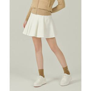 헤지스 골프 여성 25FW 아이보리 여성 울라이크 윈터 플레어 스커트 HWSK5D713IV