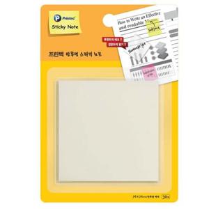 반투명 스티키 노트 백색 76X76 30매 CL7676W 프린텍 사무용품 점착메모지 포스트잇 반투명 스티키 노트 백색 76X76 30매