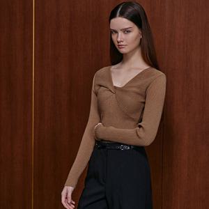 [에고이스트]꼬임 포인트넥 골지 슬림 PO EQ4KL165