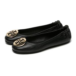 [꼬르소밀라노]토리버치 여성 미니 트래블 발렛 블랙/골드 플랫 슈즈 50393 013