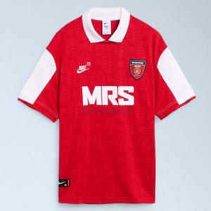 26 SS 나이키 X 마틴 로즈 로고 모티프 테크 저지 폴로 셔츠 레드 HM9020 657