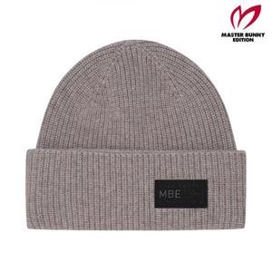 마스터바니  (411E4CP206) 남성 로고 패치 골조직 롤업 비니