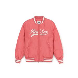 M MLB패딩 GQC 3ADJV0346-43PKS 바시티 앞판 컬시브 립 중량 숏패딩 보스턴 레드삭스