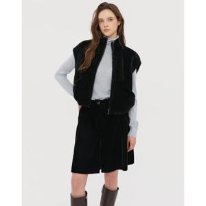 질스튜어트 뉴욕 여성 25FW 시즌오프블랙 벨벳 하프팬츠 JSPA5D400BK