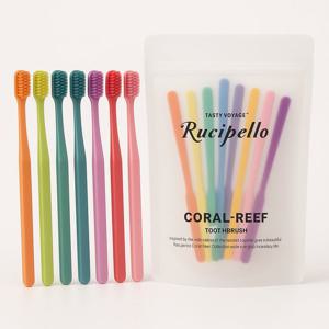 [땡큐온]루치펠로 코랄리프 양면 미세모 칫솔 12개입 x1개