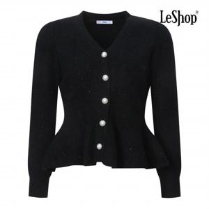 [르샵] 진주 버튼 펄 러플 라인 가디건 (BPBKC015A)