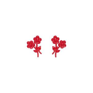 25 FW 슈슈 통 여성 YVMIN 페인트 더블 플라워 스터드 이어링 252901F022012