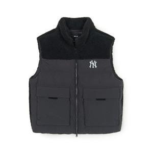 MLB조끼 JQT 3AFDB0246-50CGS 우븐 믹스 후리스 베스트 뉴욕양키스