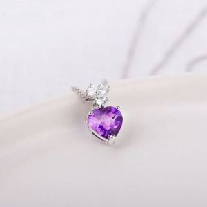 2월탄생석 탄생석 NS067N 하트 실버925 자수정목걸이 시후주얼리