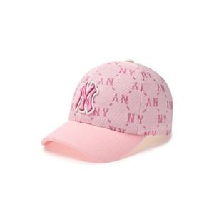 MLB모자 JQT 7ACPMD34N-50PKL 다이아 모노그램 자카드 챙배색 볼캡 뉴욕양키스