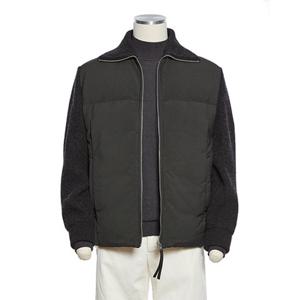 [레노마] RPLMBU54A 겨울 프리미엄 블랙 구스다운 니트소매배색 캐주얼 점퍼