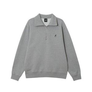 캉골긴팔티 CQK KRFC-RT17920MY 하프 집 스웨트셔츠 1792 멜란지그레이