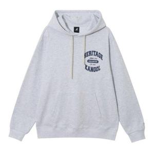 캉골후드티 CQK KRFC-HY51610WY 바시티 레터 로고 후디 5161 화이트멜란지