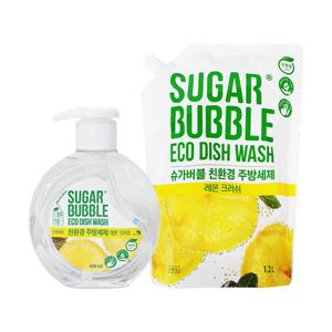 [뷰티 (기타)]슈가버블 주방세제 레몬크러쉬 470ml + 1.2L