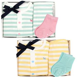 HP블루독베이비26년SS 젤리뱀부골지내의컬러팜양말세트2종택1 3461700541011