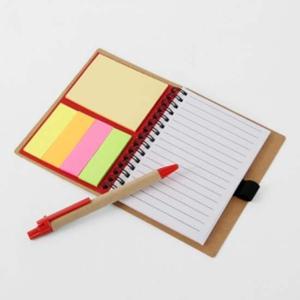 유선수첩 크라프트커버 유선 볼펜수첩 접착메모지 스프링수첩