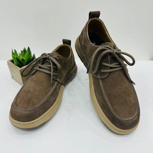 [무크]남성 스티치 세무 캐주얼화 3cm굽 그레이