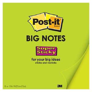 노트 포스트잇 빅노트 네온 그린 11x11인치 큰 스티키 점착