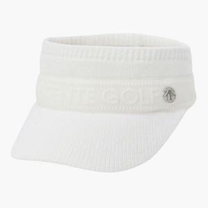 데상트골프썬캡 VQA DQ42WFSVO1-IVYG 여성 니트 선바이저 / Ivory
