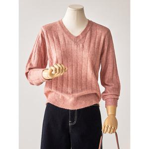 [커스텀에이블]브이넥 골지 긴팔니트_T2601KN901A