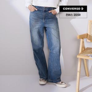 [컨버스공식] 데님 와이드 레그 우븐 팬츠 WCJ432-UHA