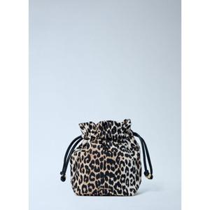 가니 레오파드 프린트 드로우스트링 파우치 B3010069 859