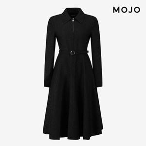 스탠카라 앞지퍼 플레어 원피스 J254XSE019