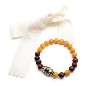 그레이스켈리 옐로우 제이드 황옥 원석 오행팔찌 BZ1540