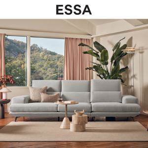 [에싸] 프랭키 3.5인 하프스윙기능 리브 패브릭 소파