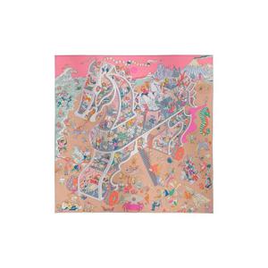 에르메스 아카데미아 히피카 스카프 90   로즈 봉봉 그리 블뢰테 멀티꼴로르 H004281S06