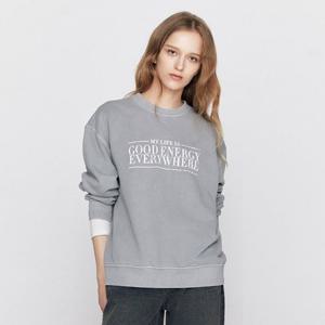 [지오다노]여성 피그먼트 프렌치 테리 그래픽 맨투맨 티셔츠 326510/05326510