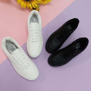 여성용 국산맵시 매직 패션 키높이운동화-블랙