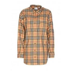 (명품) 버버리 체커드 코튼 셔츠 체크 8083146