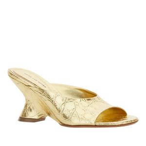 드리스반노튼 골드 라운드 오픈 토 가죽 뮬 011711 0597954