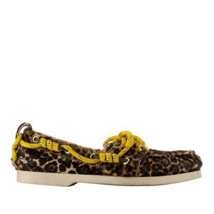 골든구스 레오파드 가죽 보트 모카신 GWF00883 F008319 81487