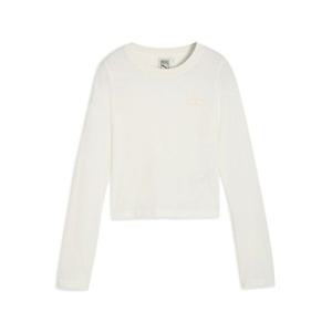 푸마 x 로제 슬림 롱슬리브 티 - 웜 화이트 633805-77 253298