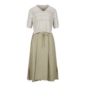 [코인코즈][정가266,000원]코인코즈 니트 레이어드 플레어 롱 스커트_DW4MO316