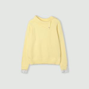 [코인코즈][정가109,000원]소매 레이스 사선 카라넥 니트_CC6SP660