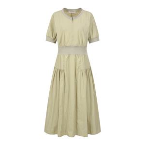 [코인코즈][정가116,000원]코인코즈 반집업 허리 밴딩 롱 원피스_DW4MO312