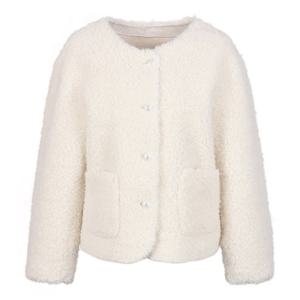 [코인코즈][정가266,000원]코인코즈 부클 라운드 퍼 자켓_DW4WJ123