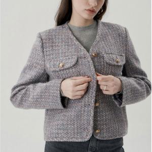 [코인코즈][정가266,000원]코인코즈 브이넥 가슴포켓 트위드 자켓_DW4WJ103